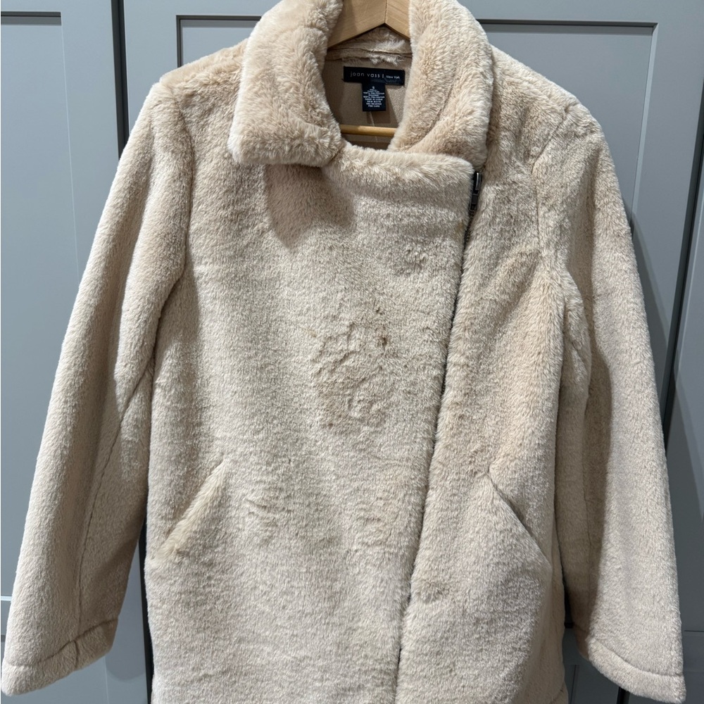 Cream Faux Fur Coat